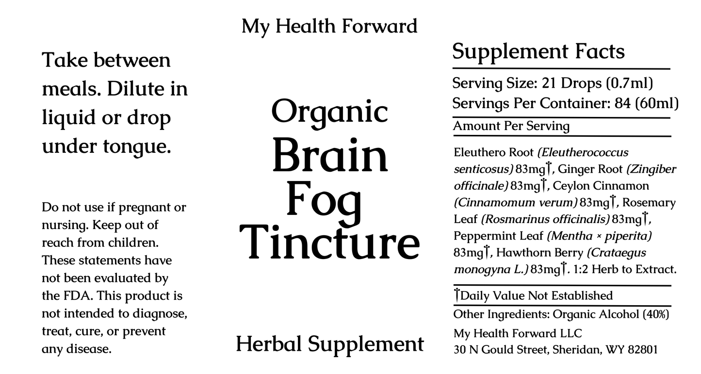Organic Brain Fog Herbal Tincture