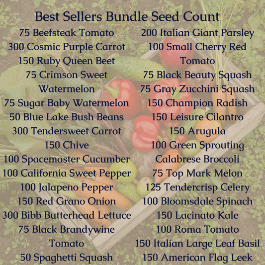 Best Sellers Heirloom Seed Large Bundle