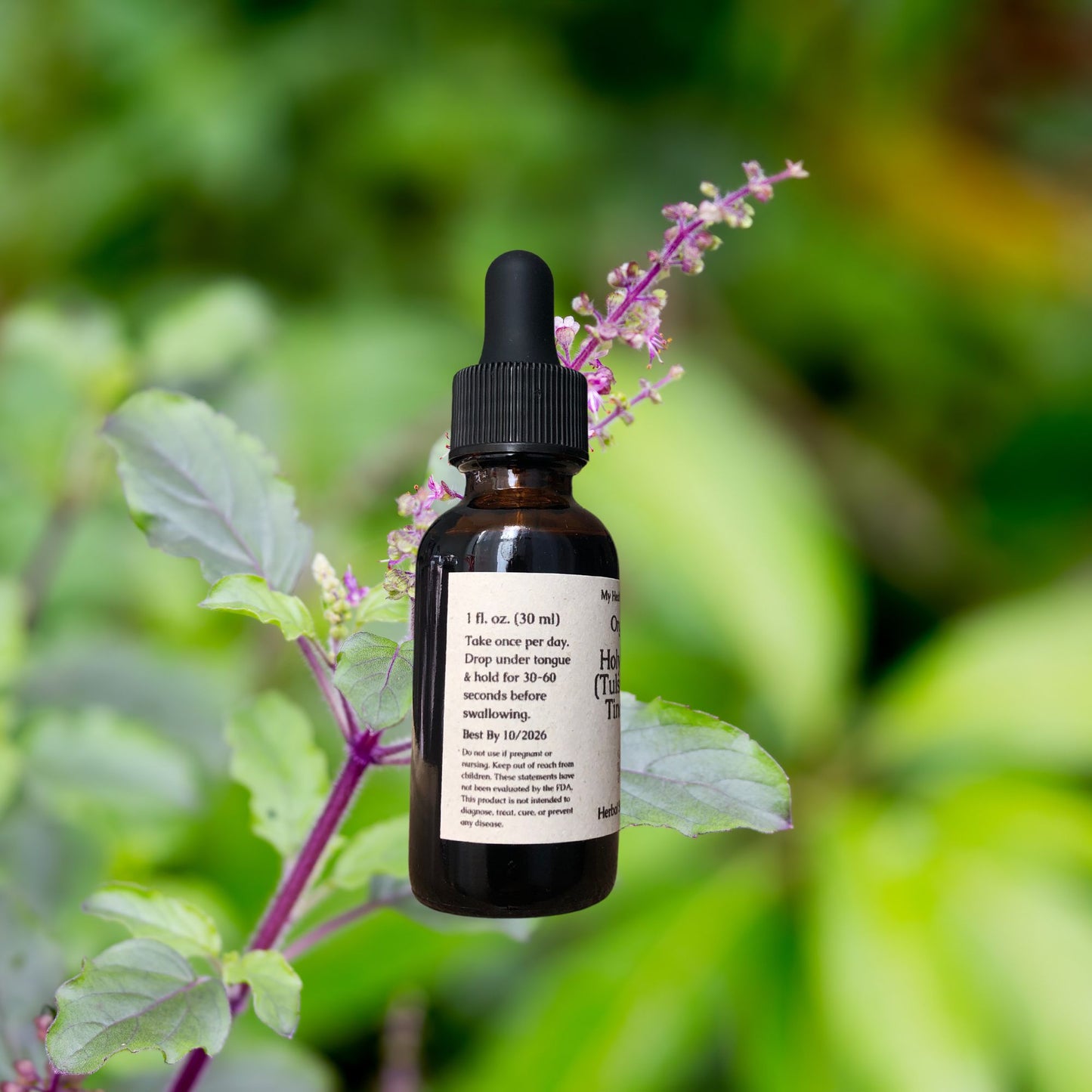 Organic Holy Basil (Tulsi Leaf) Tincture