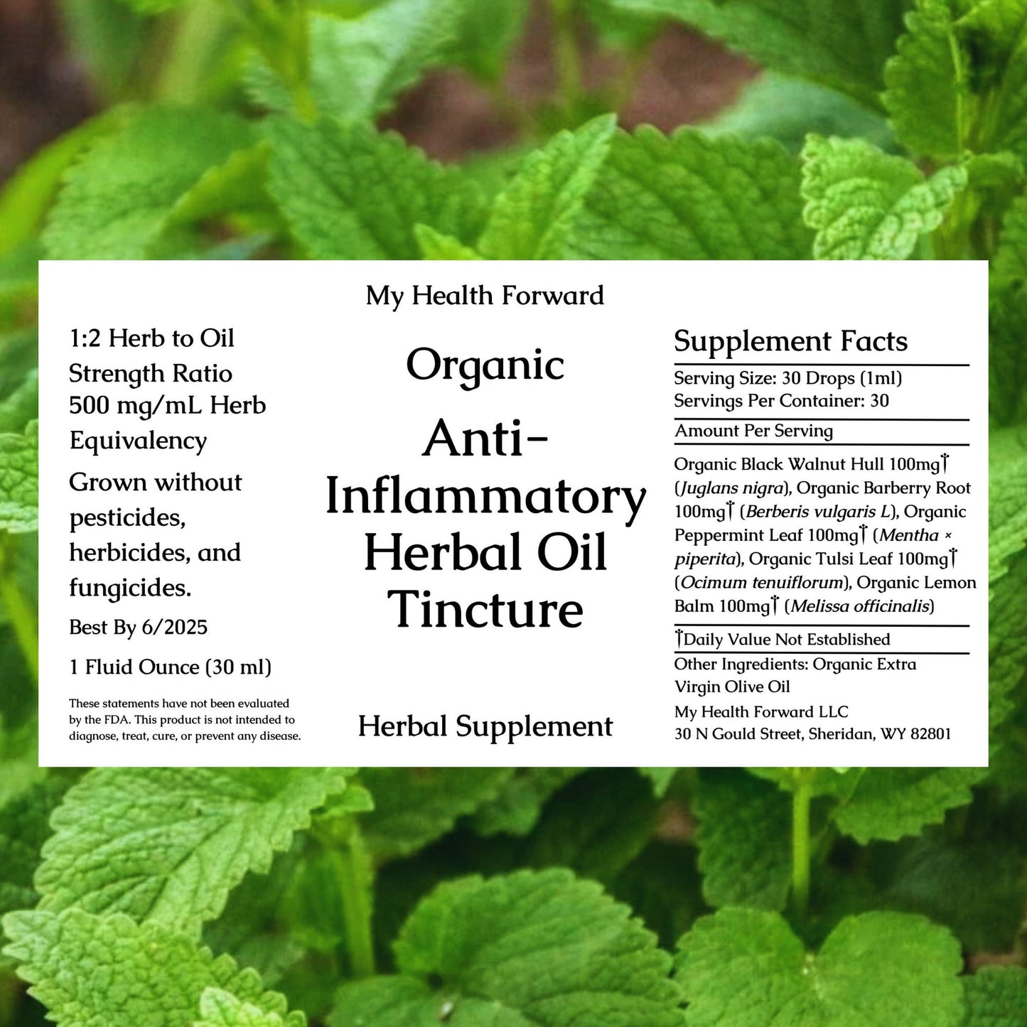 Organic Anti-inflammatory Herbal Extract