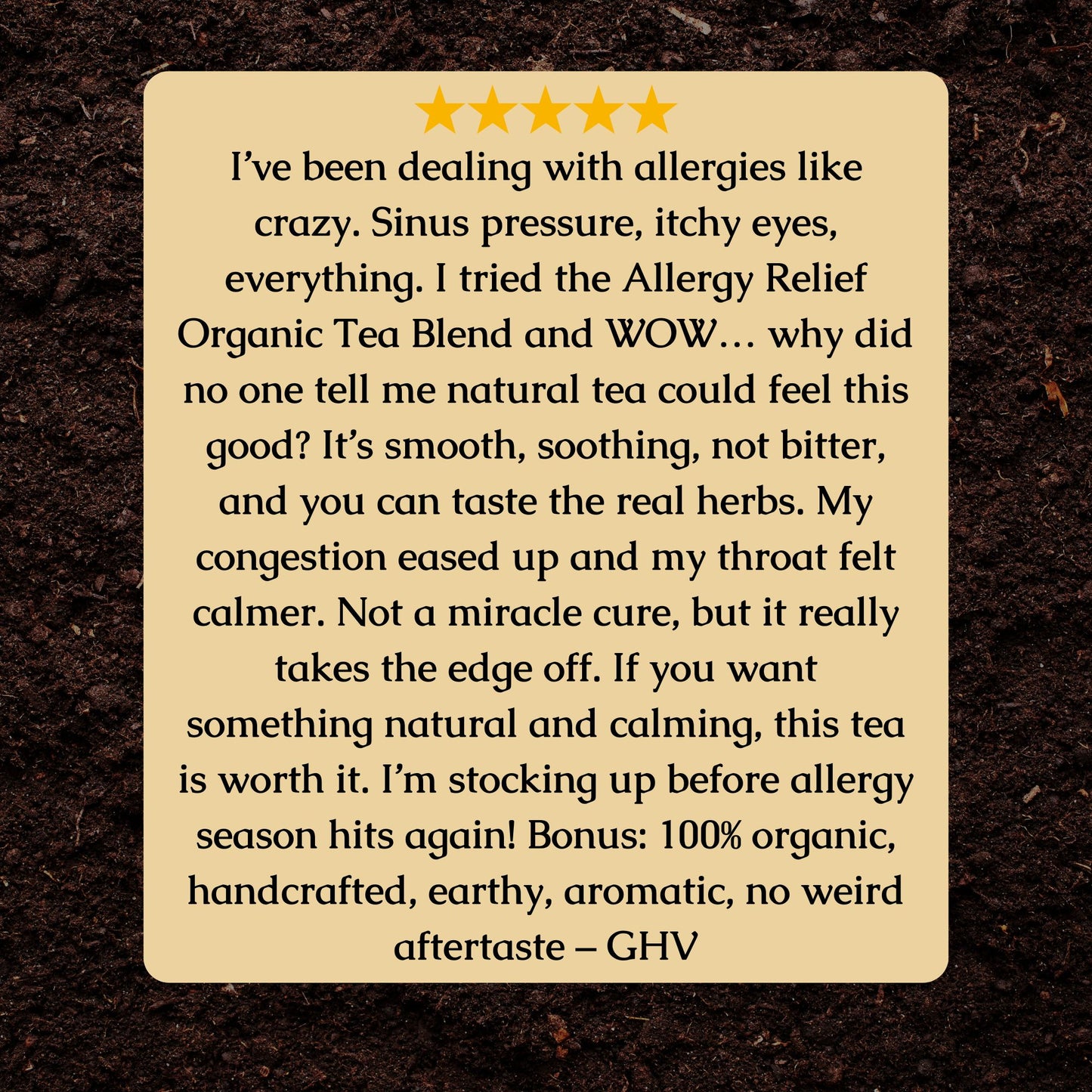 Allergy Relief Organic Herbal Tea