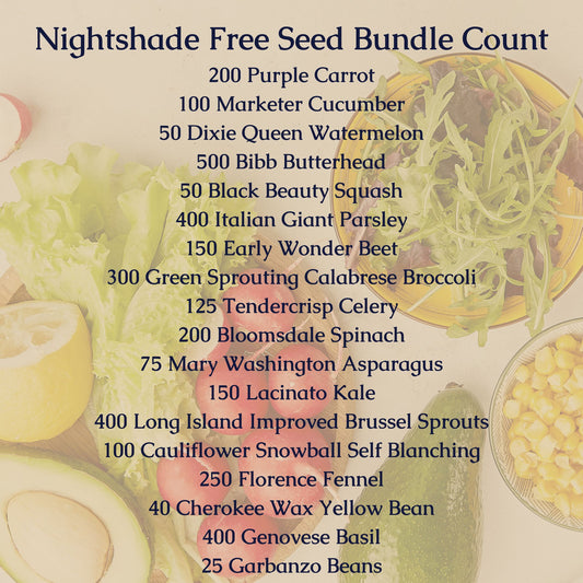 Nightshade Free Heirloom Seed Bundle
