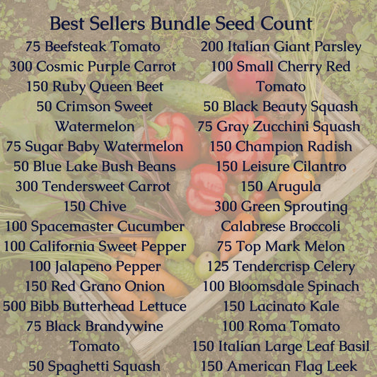 Best Sellers Heirloom Seed Large Bundle