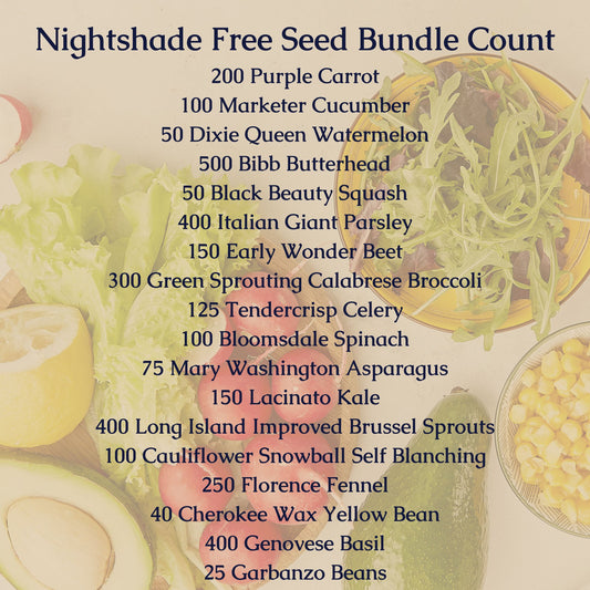 Nightshade Free Heirloom Seed Bundle