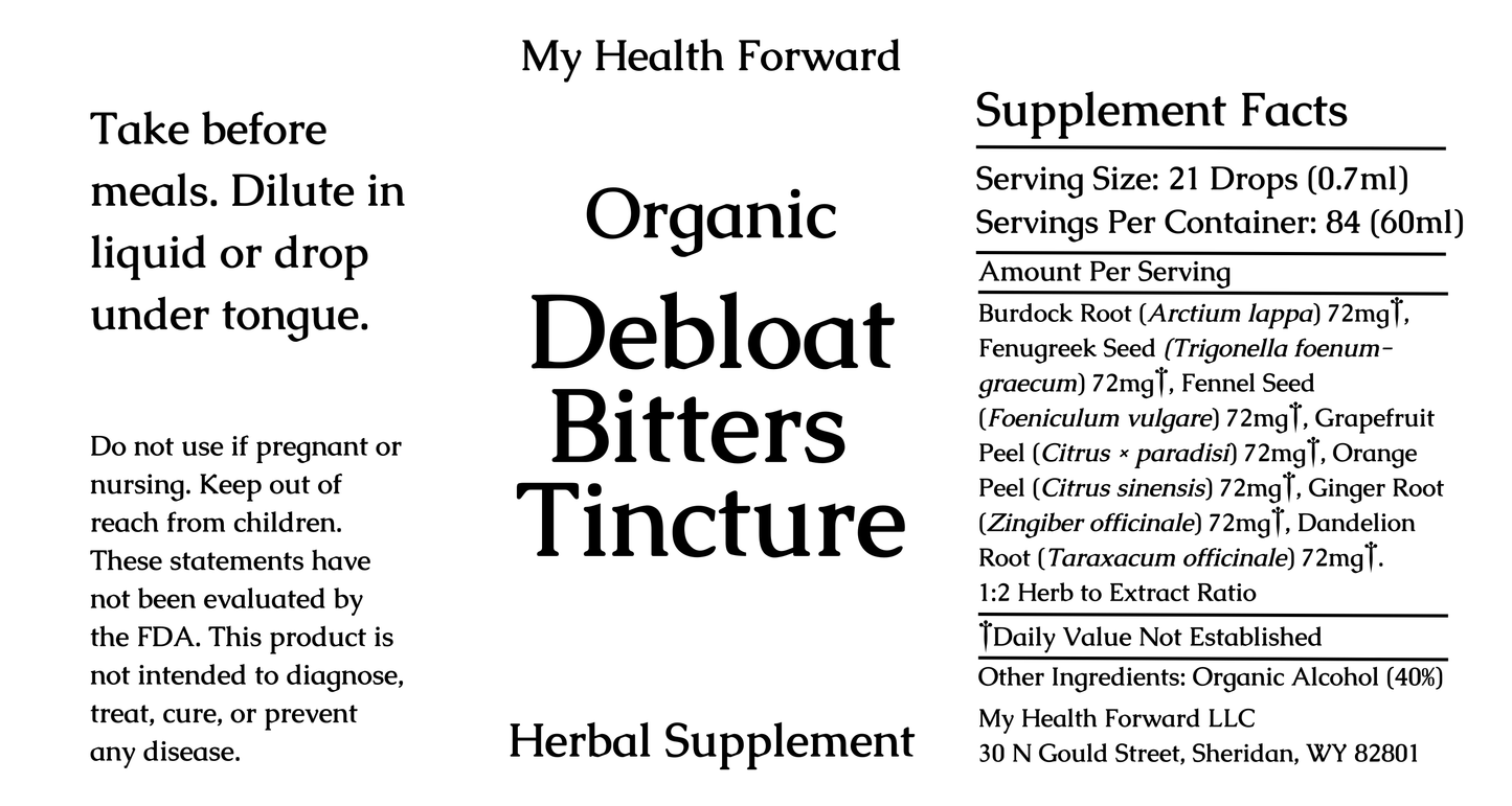 Organic Debloat Digestive Bitters Tincture